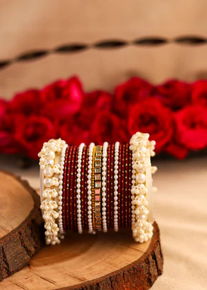Noor Maroon Bangles
