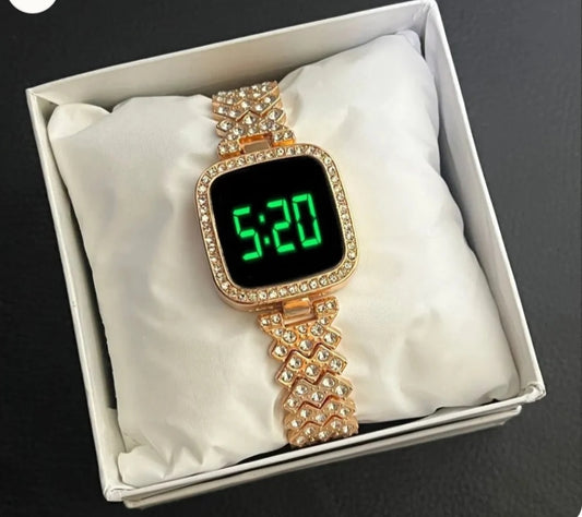 Ladies LED Stone Watch