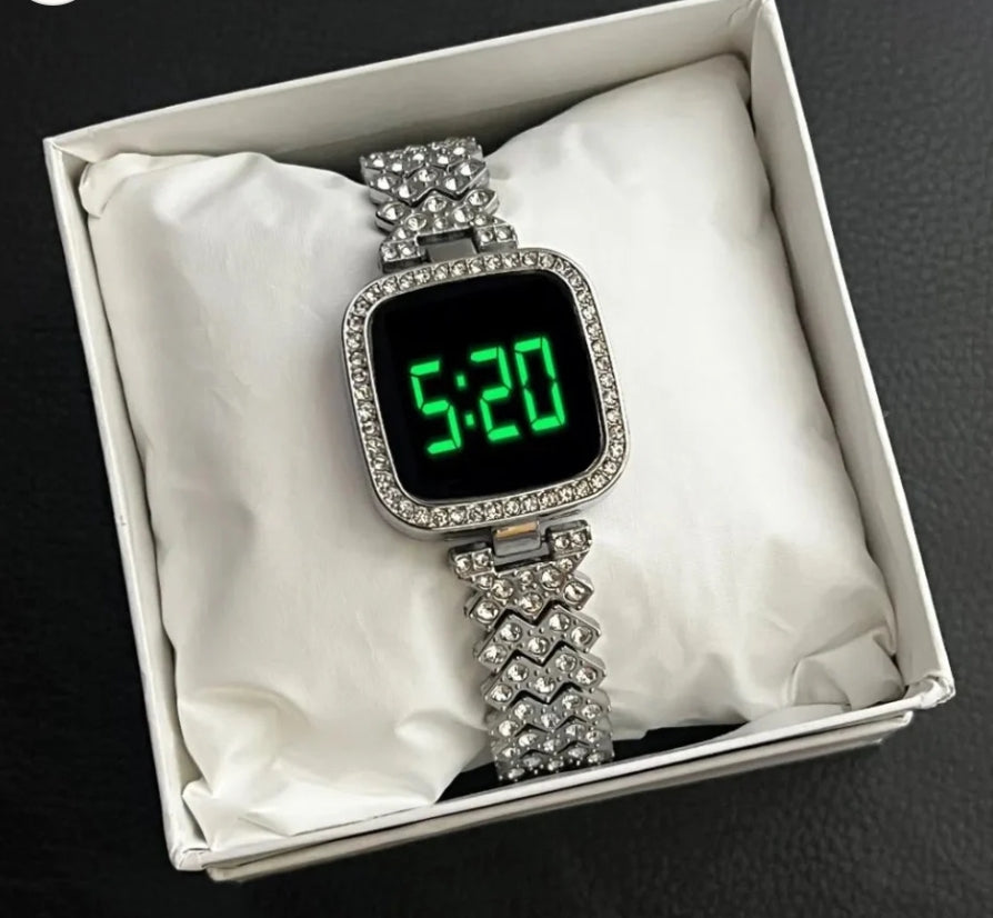 Ladies LED Stone Watch