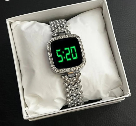 Ladies LED Stone Watch