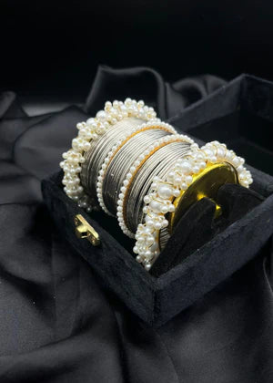 Silver Bangles Set – 40 Pieces | Party & Daily Wear